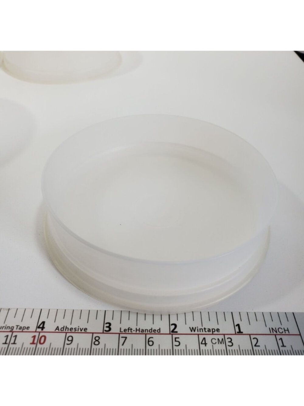 Tupperware 4" Hamburger Keepers 9 Lot Sheer And 1 White Ring Clear 882 NO PRESS - Picture 6 of 10